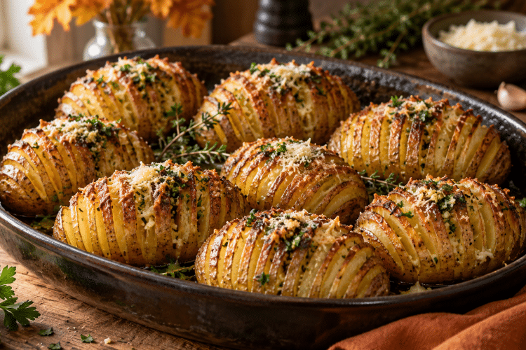 Ces pommes de terre accordéon croustillent à l’Airfryer sans se casser